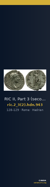 RIC II, Part 3 (second edition) Hadrian 943 — CANOA