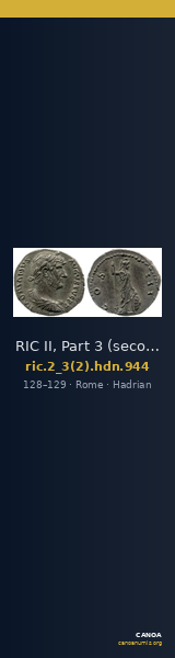RIC II, Part 3 (second edition) Hadrian 944 — CANOA