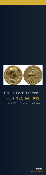 RIC II, Part 3 (second edition) Hadrian 945 — CANOA
