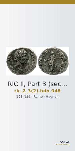 RIC II, Part 3 (second edition) Hadrian 948 — CANOA