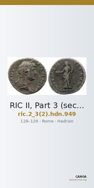 RIC II, Part 3 (second edition) Hadrian 949 — CANOA