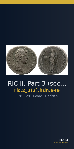 RIC II, Part 3 (second edition) Hadrian 949 — CANOA