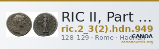 RIC II, Part 3 (second edition) Hadrian 949 — CANOA