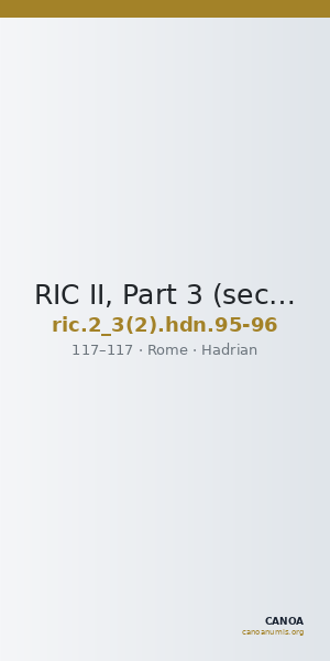 RIC II, Part 3 (second edition) Hadrian 95-96 — CANOA