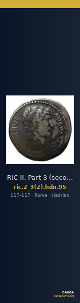RIC II, Part 3 (second edition) Hadrian 95 — CANOA
