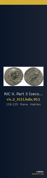 RIC II, Part 3 (second edition) Hadrian 951 — CANOA