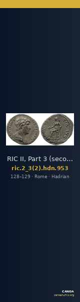 RIC II, Part 3 (second edition) Hadrian 953 — CANOA