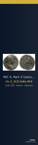 RIC II, Part 3 (second edition) Hadrian 954 — CANOA