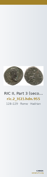 RIC II, Part 3 (second edition) Hadrian 955 — CANOA