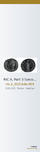 RIC II, Part 3 (second edition) Hadrian 959 — CANOA