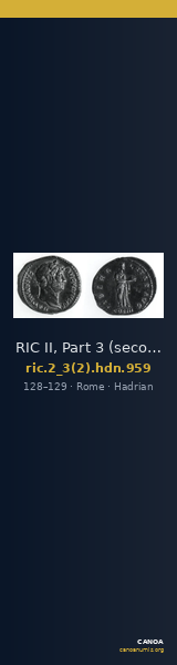 RIC II, Part 3 (second edition) Hadrian 959 — CANOA