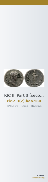 RIC II, Part 3 (second edition) Hadrian 960 — CANOA