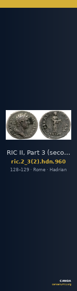 RIC II, Part 3 (second edition) Hadrian 960 — CANOA