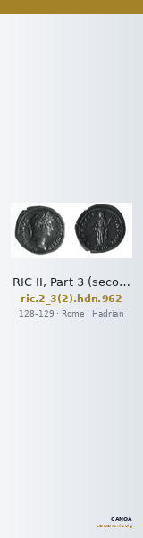 RIC II, Part 3 (second edition) Hadrian 962 — CANOA