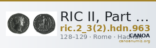 RIC II, Part 3 (second edition) Hadrian 963 — CANOA