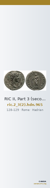RIC II, Part 3 (second edition) Hadrian 965 — CANOA
