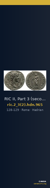 RIC II, Part 3 (second edition) Hadrian 965 — CANOA