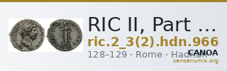 RIC II, Part 3 (second edition) Hadrian 966 — CANOA