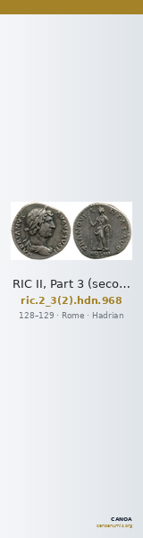RIC II, Part 3 (second edition) Hadrian 968 — CANOA