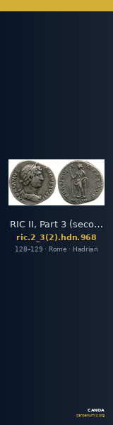 RIC II, Part 3 (second edition) Hadrian 968 — CANOA