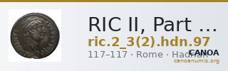 RIC II, Part 3 (second edition) Hadrian 97 — CANOA
