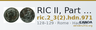 RIC II, Part 3 (second edition) Hadrian 971 — CANOA