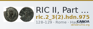 RIC II, Part 3 (second edition) Hadrian 975 — CANOA