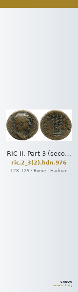 RIC II, Part 3 (second edition) Hadrian 976 — CANOA