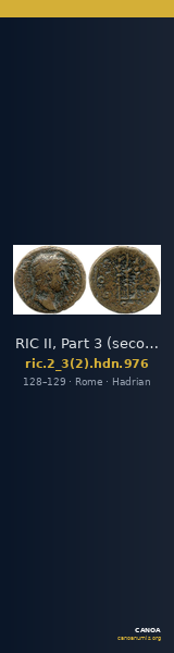 RIC II, Part 3 (second edition) Hadrian 976 — CANOA