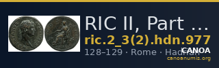 RIC II, Part 3 (second edition) Hadrian 977 — CANOA