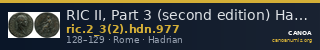 RIC II, Part 3 (second edition) Hadrian 977 — CANOA