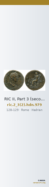 RIC II, Part 3 (second edition) Hadrian 979 — CANOA