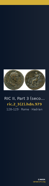 RIC II, Part 3 (second edition) Hadrian 979 — CANOA