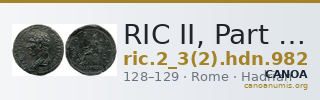 RIC II, Part 3 (second edition) Hadrian 982 — CANOA