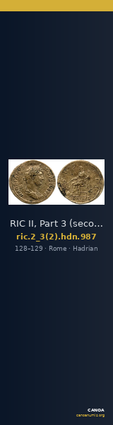 RIC II, Part 3 (second edition) Hadrian 987 — CANOA