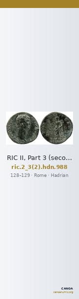 RIC II, Part 3 (second edition) Hadrian 988 — CANOA