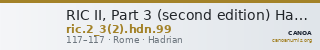 RIC II, Part 3 (second edition) Hadrian 99 — CANOA