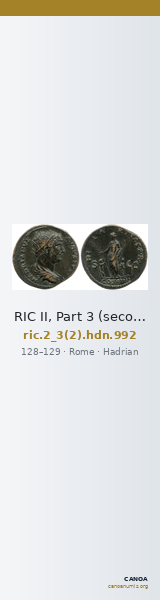 RIC II, Part 3 (second edition) Hadrian 992 — CANOA