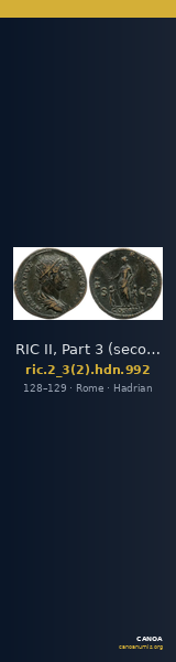 RIC II, Part 3 (second edition) Hadrian 992 — CANOA