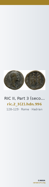 RIC II, Part 3 (second edition) Hadrian 996 — CANOA
