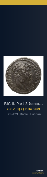 RIC II, Part 3 (second edition) Hadrian 999 — CANOA