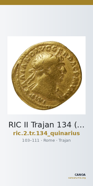 RIC II Trajan 134 (quinarius) — CANOA