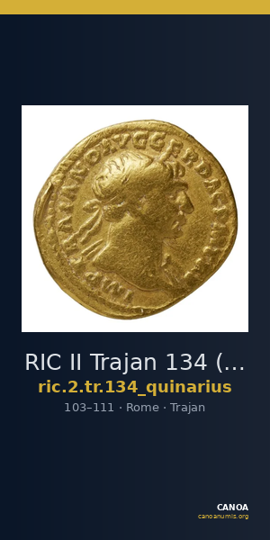 RIC II Trajan 134 (quinarius) — CANOA