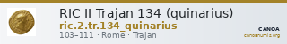 RIC II Trajan 134 (quinarius) — CANOA