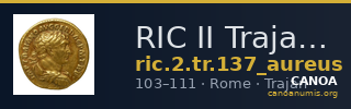 RIC II Trajan 137 (aureus) — CANOA