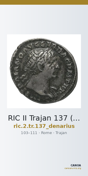 RIC II Trajan 137 (denarius) — CANOA