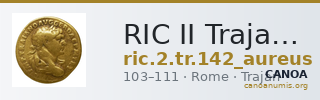 RIC II Trajan 142 (aureus) — CANOA