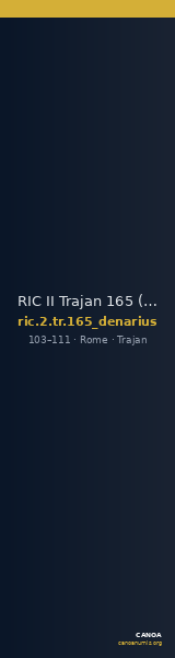 RIC II Trajan 165 (denarius) — CANOA