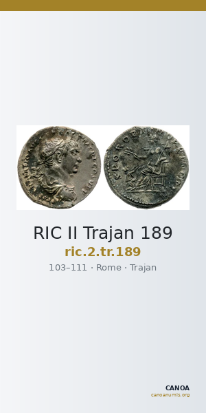 RIC II Trajan 189 — CANOA