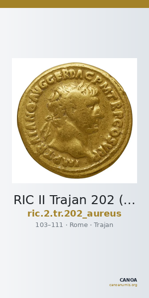 RIC II Trajan 202 (aureus) — CANOA
